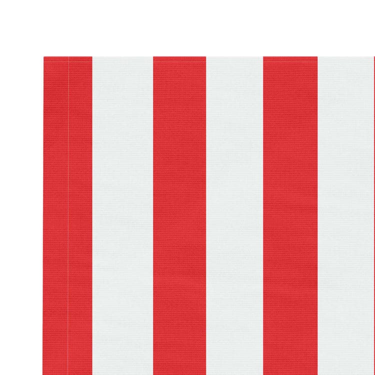 auvent toile pour terrasse 330x245cm blanc et rouge en tissu imperméable