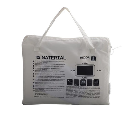 Voile d'ombrage polyester rectangulaire blanc L.400 x l.295 cm