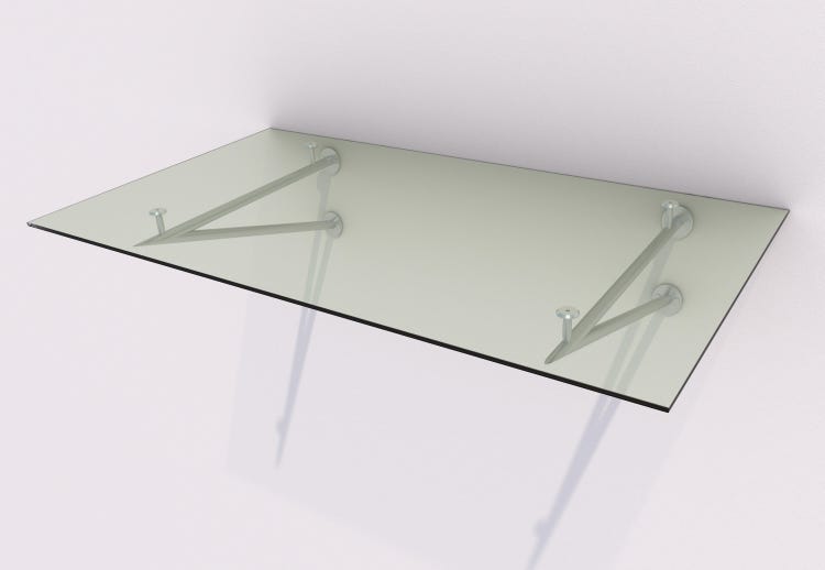 marquise aluminium verre Glaszen 190x90 cm