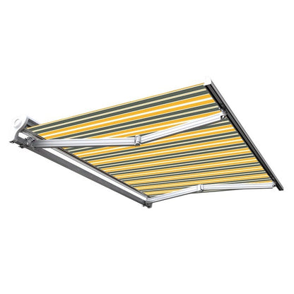store banne 4x3 m manuel semi coffre pour terrasse - Gris jaune