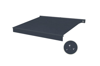 Store banne motorisé semi-coffre 3x2,5m - Toile premium Gris