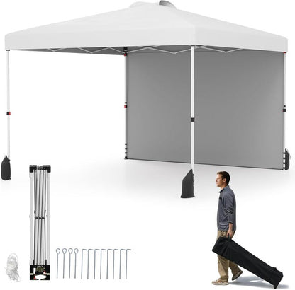Tonnelle Pliante 3x3 m | Sac à roulettes Blanc