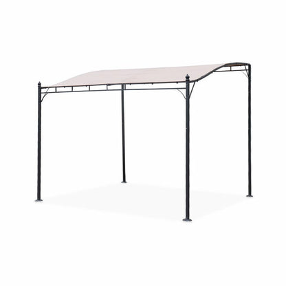 Pergola adossée Beige en Acier 7.5 m² 3x2.5m