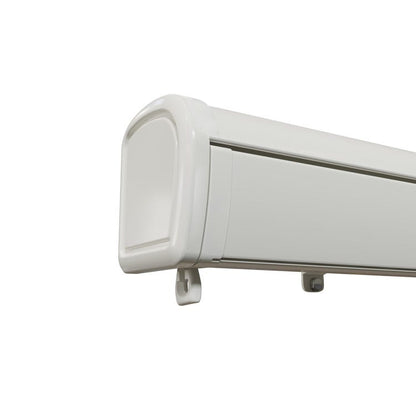 store banne led motorisé semi-coffre gris 5x3m toile grise