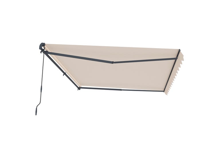 store banne manuel 4x3 - Toile premium 320g/m2 Beige