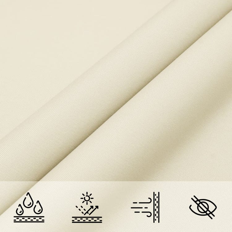 Voile d'ombrage polyéthylène triangulaire blanc crème