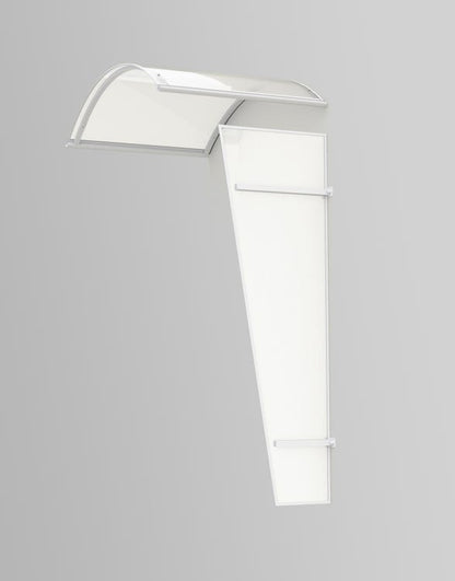 paroi latérale auvent en polycarbonate cellulaire ALU blanc 185x58,5x30,5