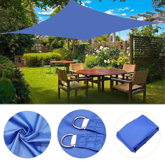 Voile d'ombrage polyester rectangulaire bleu L.400xl.295cm