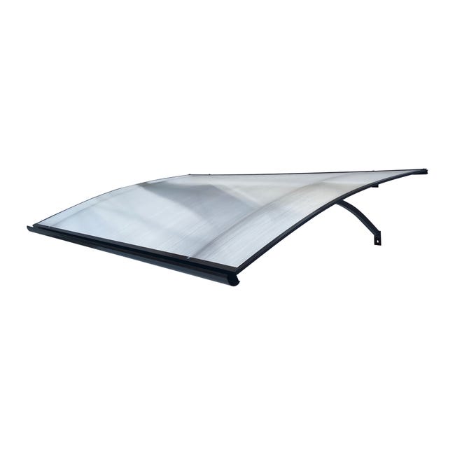 auvent marquise de porte Aluminum STARK 160x100x25cm 6mm polycarbonate