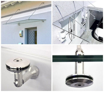 marquise aluminium et verre HOME - 150 x 90 cm
