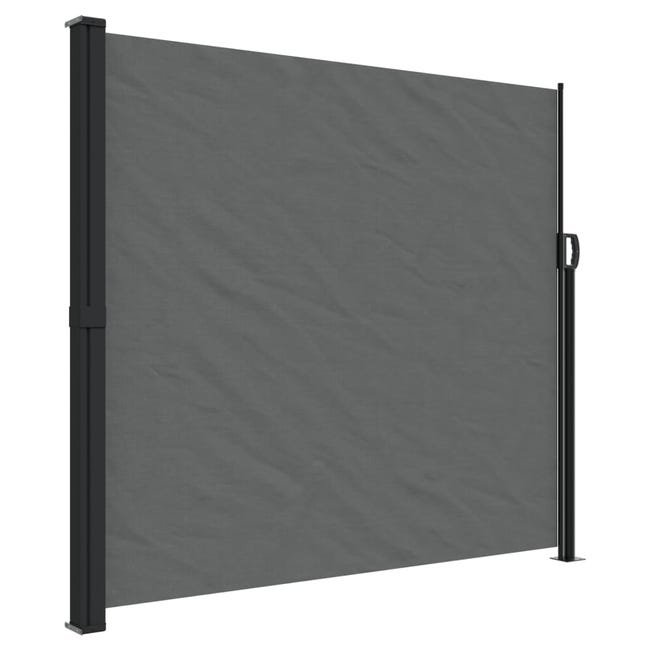 Auvent latéral anthracite 180x500 cm