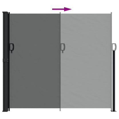 Auvent latéral anthracite 180x500 cm