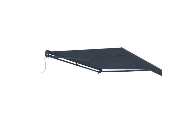 Store banne motorisé semi-coffre 3x2,5m - Toile premium Gris