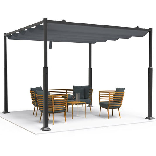 Pergola autoportante Beige en Acier 300x225cm 9.0 m²