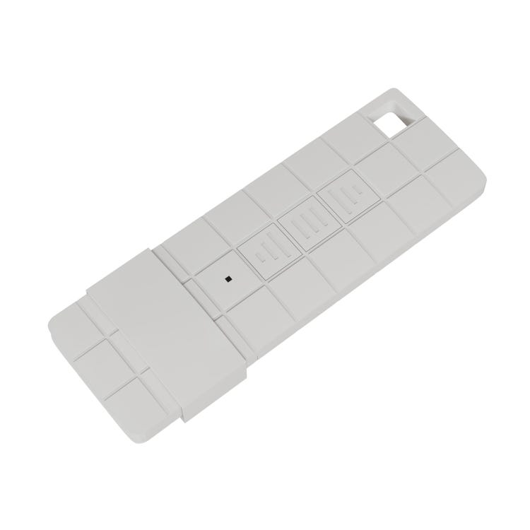 store banne led motorisé semi-coffre gris 5x3m toile grise
