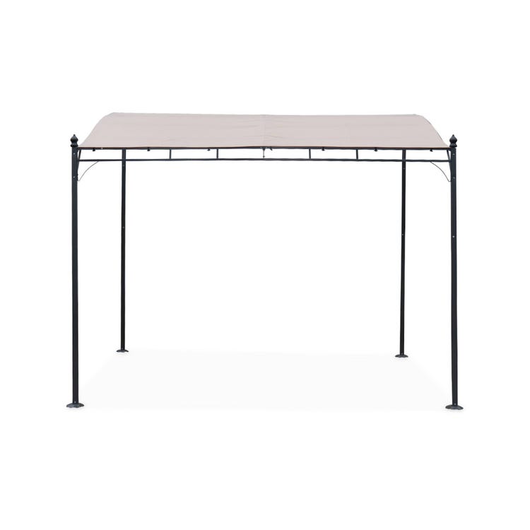 Pergola adossée Beige en Acier 7.5 m² 3x2.5m