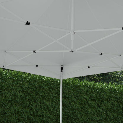 Tonnelle pliable acier blanc, 8.8 m²