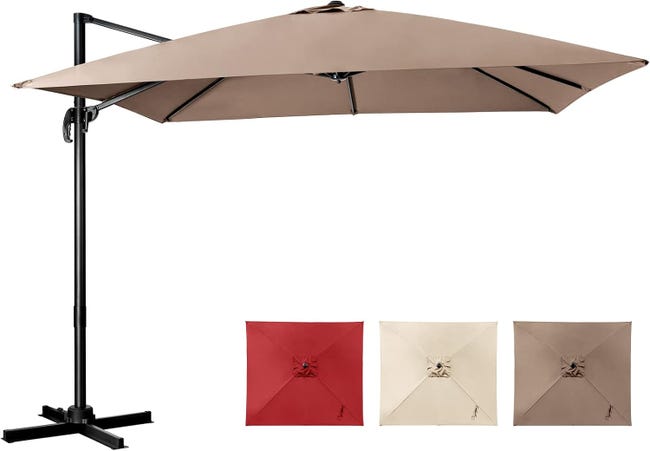 Parasol  de Jardin Déporté Inclinable 3x3M