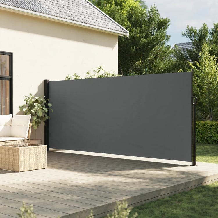 Auvent latéral anthracite 180x500 cm