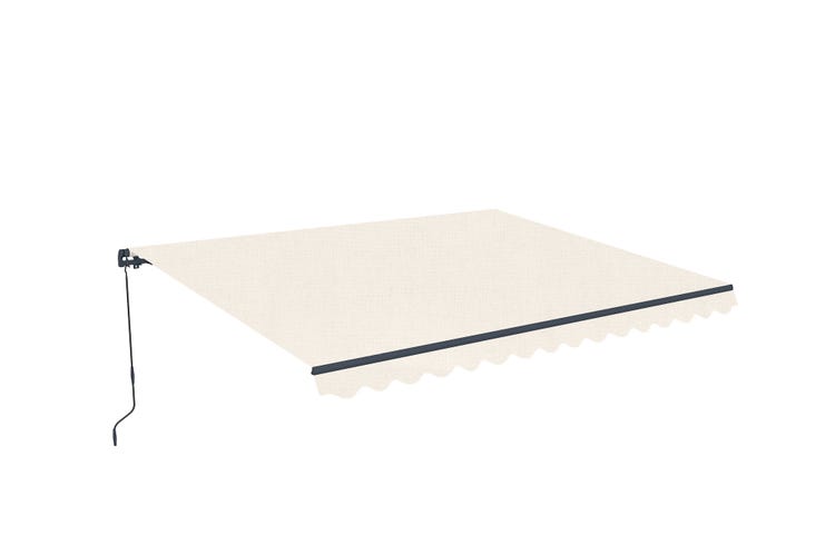store banne manuel 4x3 - Toile premium 320g/m2 Beige