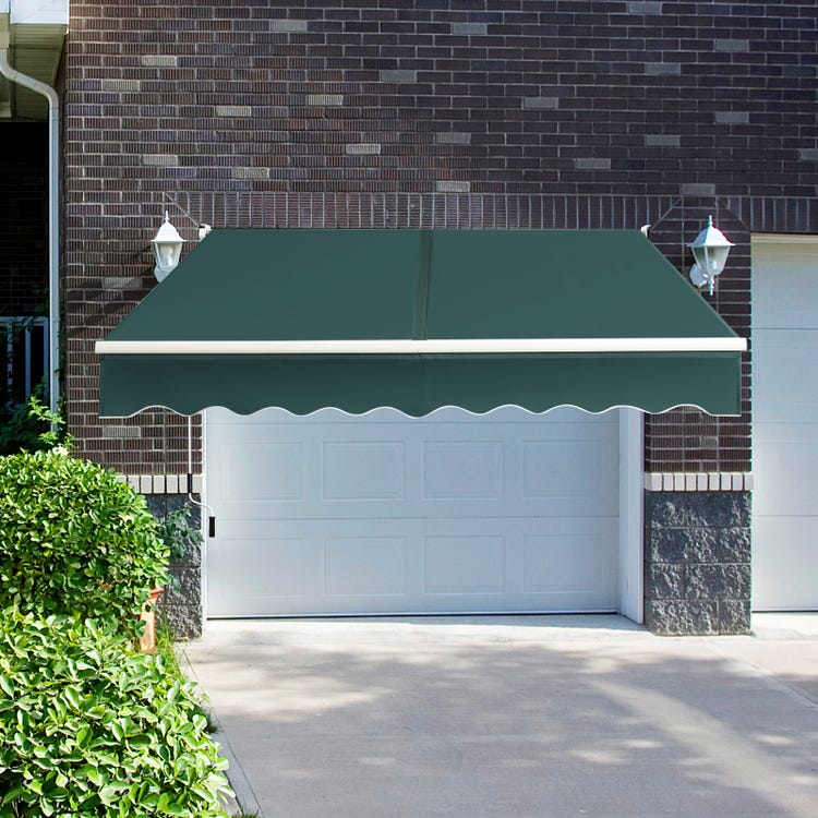 store banne manuel sans coffre rétractable 245x200CM Angle Ajustable 40°-100° sans Perçage Vert
