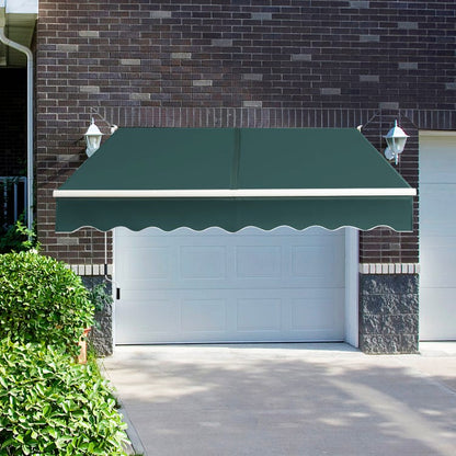 store banne manuel sans coffre rétractable 245x200CM Angle Ajustable 40°-100° sans Perçage Vert