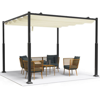 Pergola autoportante Beige en Acier 300x225cm 9.0 m²