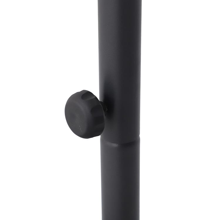 Parasol déporté rond anthracite L.290 x l.290 cm