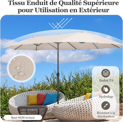 Parasol Double Face 4,7M Beige
