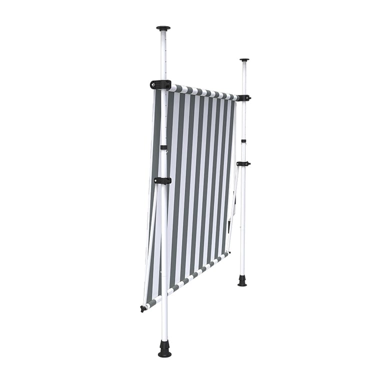 auvent pour balcon noir et blanc imperméable 200 à 400x120cm