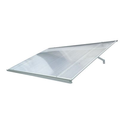 marquise de porte d'entrée STARK gris ondulé, 160x100x30cm 6mm polycarbonate