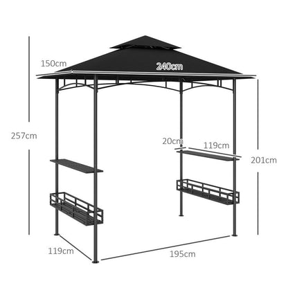 Tonnelle de barbecue métal galvanisé