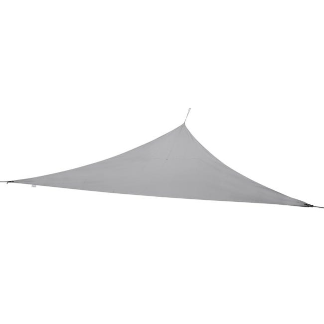 Voile d'ombrage polyester triangulaire gris L.360xl.360cm