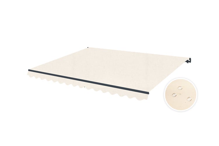 store banne manuel 4x3 - Toile premium 320g/m2 Beige
