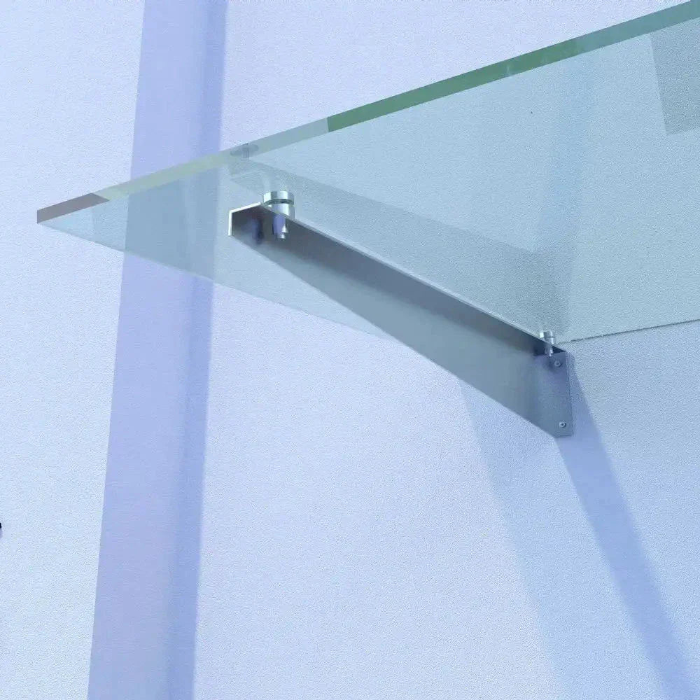 marquises verre Over 200x90 cm supports en Inox