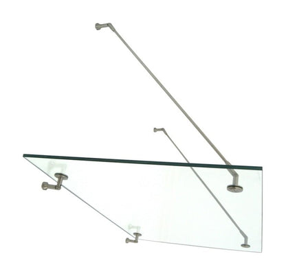 Auvent en verre - Verre trempé (ESG) Verre transparent en acier inoxydable