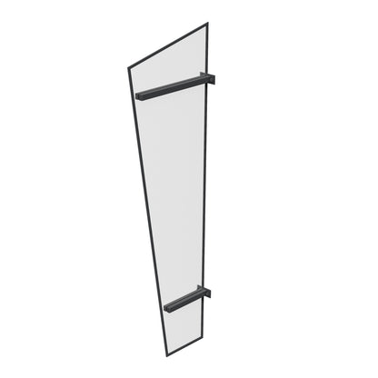 paroi latérale auvent en polycarbonate cellulaire ALU blanc 185x58,5x30,5