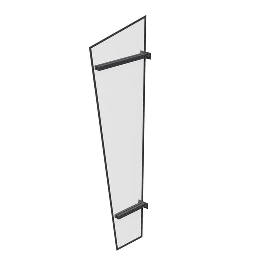 paroi latérale auvent en polycarbonate cellulaire ALU blanc 185x58,5x30,5