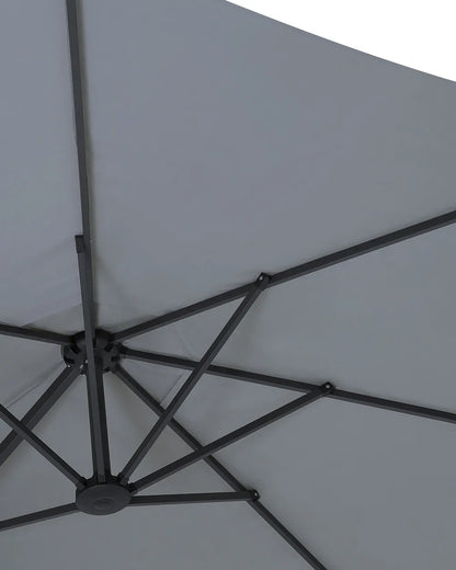 Parasol de jardin 460 cm Gris