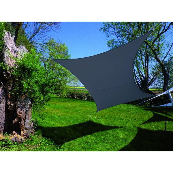 Voile d'ombrage polyester rectangulaire anthracite L.400xl.295cm
